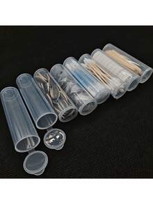 1/2/3/5pcs Sewing Needle Storage Tubes With Lids - Ideal For Embroidery, Felt And Sewing, DIY Gifts, Sewing Supplies And Accessories; Toothpick Storage Box; Cotton Swab Storage Bucket; Alcohol Wipe Plastic Container; Plastic Storage Jar; Compressed Wet Wipe Bucket - Multicolor - View 7