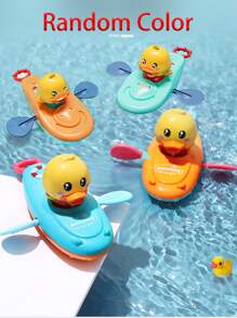 1 pièce Jouet de bain Barque à rames avec canard jaune bébé, couleur aléatoire