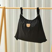 1pc Embroidered Bear Mom Stroller Organizer Bag, Portable Milk Bottle Diaper Storage Bag, Kids Stroller Hanging Pouch, Stroller Accessory Organizer Bag - Multicolor - View 11