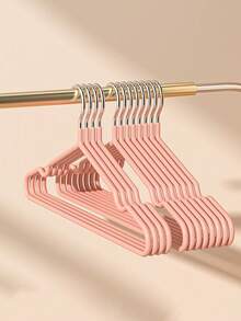 10pcs Anti-Slip Coated Adult Clothes Hangers, Household & Dorm Drying Racks - White - View 17