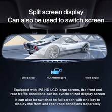 4.5-Inch Flip Mirror Dash Cam With Front And Rear Camera, 1080P Full HD, Super Night Vision, Parking Mode, Motion Detection, Loop Recording, Includes 32GB SD Card-Holiday Gift - Premium model (with 32G card) - 查看 3