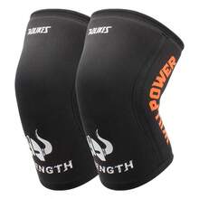 7毫米潜水料加压护膝硅胶防滑保护举重护膝深蹲健身力量训练专用现货 - 彩色 - 查看 5