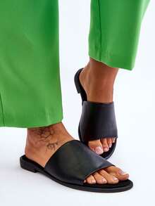 Women's Casual Flat Slip-On Slippers For Everyday Wear - Black - View 5