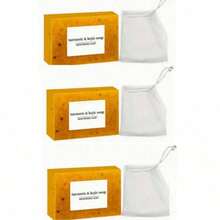 Kojic Acid Black Spot Removal Soap, Containing Vitamin C, Retinol, Collagen, Turmeric - Original Japanese Compound, Containing Hyaluronic Acid, Vitamin E, Shea Butter Oil, Olive Oil (3-Pc) - 黃色 - 查看 3