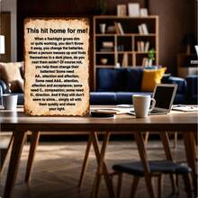 8"X12" Vintage Metal Wall Plaque With "This Hit Home For Me!" Inspirational Quote - Waterproof & Weatherproof Rustic Decor For Man Cave, Garage, Bar, Cafe, Farmhouse - Black Retro Home Decor Gift, Distressed Finish, Highquality Finish, Decorative Sign, Cafe Owners