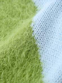 UFBemo 1pc Pet Cat Dog Fresh Mountain & Cloud Knit Sweater, Blue And White, Warm For Autumn/Winter