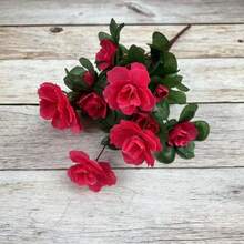 6 Bundles Artificial Faux Rhododendron Flowers, Artificial Flowers Silk Flowers Rhododendron Arrangement Wedding Table Centerpiece Table Centerpieces For Dining Room For Home Wedding Party Decor Gifts For Women - ÔNG - Xem 2