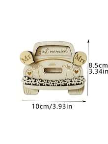 1 Peça Carteira de Carro de Casamento, Carteira de Presente de Casamento, Artesanato de Madeira, Carteira de Casamento de Madeira, Carteira de Carro, Porta-Dinheiro para Sr. e Sra., Cartões de Parabéns Engraçados para Casamento, Cartões de Felicitações para Recém-Casados, Cartão de Presente de Casamento