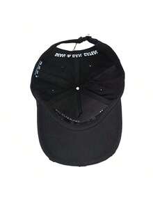 男女款字母卡车司机帽复古嘻哈棒球帽老爹帽 - 黑色 - 查看 5