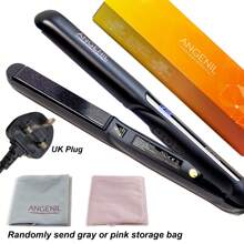 ANGENIL ANGENIL Ferro de Alisar com Óleo de Argan para Mulheres, Alisador e Modelador de Cabelo 2 em 1, Alisador de Cabelo Cerâmico Rosa Profissional e Portátil, Visor LCD, Aquecimento Rápido, Ferro Alisador de 1 Polegada para Todos os Tipos de Cabelo