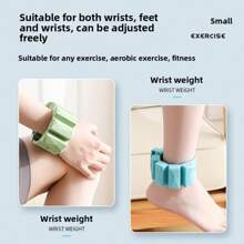 加重硅胶腕带和脚踝带，阻力训练重力腕带脚踝带，适用于跑步、健身、瑜伽、舞蹈，类似于沙袋