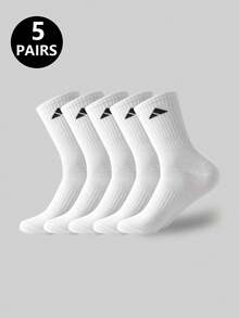 1/5/10/20 Pairs Casual Long Socks, Simple Comfort Breathable Daily Wear Unisex Crew Socks, Fall Socks