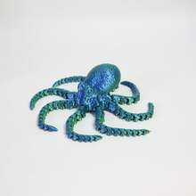 1 pulpo gigante de 41 cm/16,14 pulgadas, monstruo del océano, pulpo enorme, pulpo colorido, pulpo negro y dorado, regalo de fiesta de decoración navideña, regalo de cumpleaños, decoración artística divertida impresa en 3D, decoración del hogar, decoración del automóvil, decoración del jardín, regalo de San Valentín