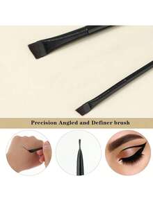 Two-Piece Set Eye Makeup Blade Eyeliner Eye Silkworm Eye Details Nose Shadow Makeup New Beginner Brush Portable Suitable For Beginners, Not Easy To Make Mistakes, Essential Brushes For Makeup Makeup Tools