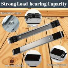 2pcs Heavy Duty 24-Wheel Adjustable Length Dolly - Non-Slip Pad With Brake, No Battery Required, Suitable For Refrigerator, Washing Machine, Dryer Household Appliances, Reinforced Frame, Ergonomic Handle Design, Easy Mobility Base, Enhanced Support, Home Moving Assistant