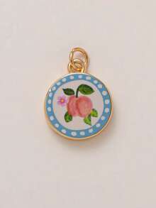 1 件夏季时尚 INS 可爱简约蝴蝶花朵月亮 DIY 吊坠，镀 18K 金，不易氧化，适合老婆妈妈自由搭配。