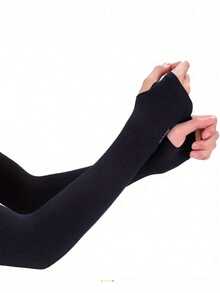 1 Pair Ice Fresh Arm Sleeves, Ice Silk Sleeves With Sun Protection, Summer Fingerless Gloves, Protective Arm Sleeves For Men And Women, For Driving, Outdoor Activities, Fishing, Sports, Exercise - Multicolor - View 10