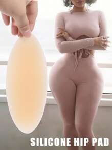 TSLBNRIO 女士硅胶自粘式臀垫、臀部垫、小腿垫、隐形无缝塑身器、臀部增强器、大腿塑身器、硅胶肩垫、自粘式无缝臀垫、自然改善凹陷部位、打造完美曲线、可水洗、防滑、可重复使用、适用于连衣裙、露背装、瑜伽服、紧身衣、牛仔裤