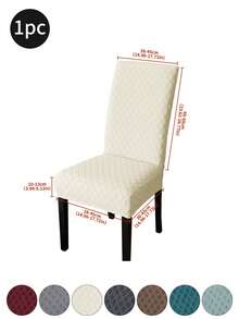 1 pieza/2 piezas/4 piezas/6 piezas/30 piezas Fundas de silla de jacquard marrón con diseño de diamante, elásticas y a prueba de polvo, fundas de silla minimalistas clásicas, adecuadas para sillas de sala de estar, dormitorio y cocina - Multicolor - Ver 23