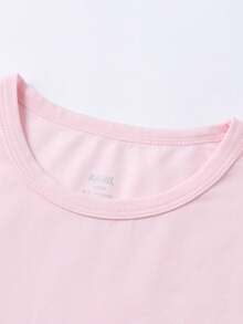 Annil Children's Clothing For Girls, Girls, Boys, Girls, Teenagers, Autumn Shirts And Pants Sets, Home Thermal Clothing Base, Autumn Shirts And Pants - Pink - View 4