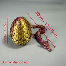 1pc 3D Printed Giant Scaled Dragon Egg + 23.62 Inch Large Decorative Item, Home Gift, Party Gift, Halloween & Christmas Gift, Fashionable Scaled Dragon Decor