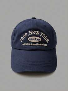 Retro "1989" Embroidered Baseball Cap, Adjustable Casual Sun Hat For Men Women Foot Sunday Party