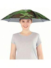 1 pezzo Cappello ombrello senza mani - Fascia elastica per ombrello con protezione UV adatta per campeggio, pesca, escursionismo e attività all'aperto | Attrezzatura portatile e leggera per la protezione dal sole