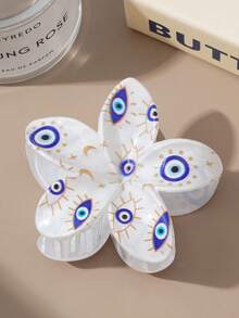 1 Stück/6 Stück Set mit witzigem Augen-Muster, Blumen-Dekor Haarclips, Damen Lässig Fashion interessante Haarspangen, Alltags Lässig Stil Haarzubehör elegante Spangen, Schulsachen, College