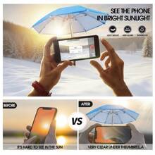 Cell Phone Umbrella For Sun Shade,Phone Umbrella - Anti-Glare Sun Shade, Mini Umbrella For Smartphones,Phone Umbrella For Sun Phone, Universal Adjustable Cute Phone Shade Umbrella With Piggy Style Suction Cup For Phone Sun Shade, Protects From Sunlight And Glare, Outdoor Activities, Universal Fit For All Smartphones,Outdoor Anti-Glare Stand Sun Visor, Travel Essentials