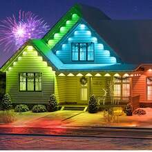 AIICRGB 500FT/300FT/200FT/100FT/50FT Permanent Outdoor Lights, Smart RGB Eave Light With APP/Remote Control, IP67 Waterproof, DIY Scene Modes, Music Sync, Timer Function, For Christmas, Party, Holiday Decor - Xem 4