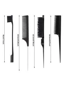 Conjunto De 3 Piezas De Herramientas De Peluquería Para Peinados, Que Incluye Cepillo Cardador, 3 Peines De Colores Para Teñir El Cabello, Cepillo De Cejas, Peine De Cola, Cepillo De Modelado Para Pelucas Y Conjunto De Herramientas Para Estilo De Cabello