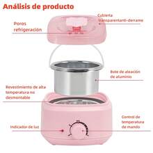 KINGSTEAM Calentador de granos de cera: puede calentar granos de cera y resina, con una temperatura máxima que alcanza los 100 grados Celsius. - Tipo de Enchufe A USA (110-127V) - Ver 3
