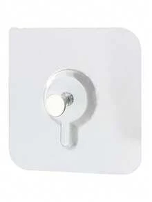 4 Self-Adhesive Hooks, Household Screw Hooks, Seamless Splicing Picture Frame Hooks, Style Random - Clear - View 5