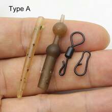 20pcs Carp Fishing Accessories Helicopter Rig Chod Heli Buffer Sleeves Quick Change Swivel Line Aligner For Carp Fishing Tackle - Brown - View 5