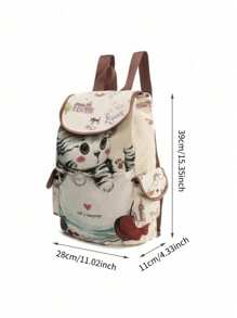 Unique Style Women's Backpack Drawstring Closure Embroidery Large Capacity Bag - Multicolor - View 3