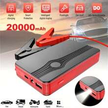 Portable Car Jump Starter Emergency Power Bank - 12V Battery Booster Charger For 5.0L Gasoline And 3.0L  Engines - With Flashlight - For Cars, Motorcycles, SUVs - Safely Jump-Start A Dead Battery In Seconds, Cargador De Bateria De Carro