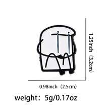 1pc Minimalist Line Drawing Brooch, Unique Enamel Lapel Pin - Cute Badge For Backpacks And Clothes Office Accessories Shirts Jacket Jewelry Christmas Halloween - White - View 15