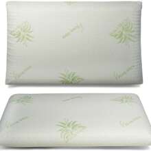Fabricado en Turquía - Almohada de Aloe Vera 50x70 Cm - 100% Relleno de Poliéster, Almohada Transpirable e Hipoalergénica para Dormir