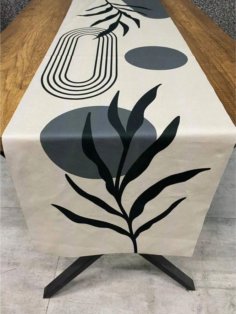 Made In Turkey - Elegant Table Runner 40x140 Cm – Modern Dining Table Decoration - Beige - View 1