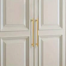 1/20 件优雅金色拱形橱柜把手 - 光滑抛光不锈钢门把手，拉丝表面，适用于厨房和家具，多功能实心抽屉拉手，厨柜五金|光滑手柄设计|拉丝金属，厨柜把手