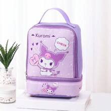 1 件 Sanrio Kuromi、Hello Kitty、Cinnamoroll 午餐袋、便当袋、可爱卡通主题双层午餐袋，适合学校、学生、办公室工作人员、户外聚会、野餐、节日、生日礼物、圣诞礼物