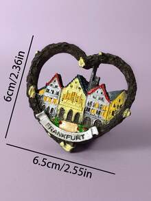 1 pezzo Calamita da frigo souvenir da viaggio 3D creativa della città, calamita decorativa fatta a mano, adatta per Natale - Multicolore - Visualizzare 17