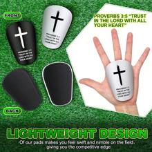 1 Pair Mini Master Cross Design Football Shin Guards, Adult Clip-On Leg Protector - Thick & Durable Mini Soccer Shin Pads, Suitable For All Seasons