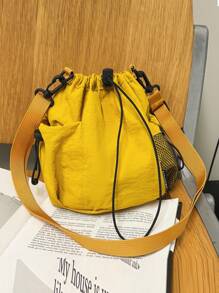 女士斜挎水桶包，全新简约百搭设计，时尚小巧，适合外出旅行，可装手机、钥匙、水瓶，度假必备 - 彩色 - 查看 14