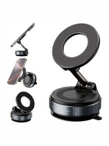 Supporto per telefono auto regolabile a 360°, con ventosa a vuoto meccanica, rotazione a 360°, forte attrazione magnetica, supporto universale compatibile con iphone, smartphone Android, regalo per compleanni, famiglia, amici, accessori auto, supporto per telefono auto compatibile con iphone, smartphone Android, regalo per compleanni, famiglia, amici