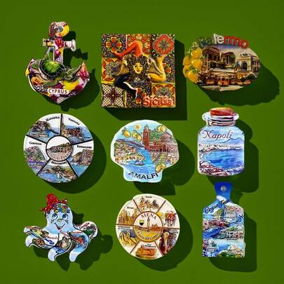 1pc Italy Fridge Magnet, 3D Italy Travel Souvenir Home Decor Magnetic Refrigerator Sticker