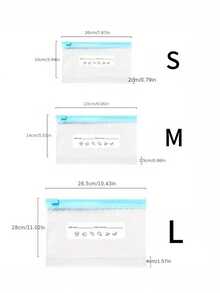 90 个密封食品储存袋，加厚冰箱冷冻袋，可微波炉加热，可重复使用，适合整理（有 60 个、50 个、45 个、30 个、20 个、15 个、10 个可供选择） - 彩色 - 查看 18