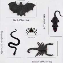 5pcs Cross-Border Simulation Wild Animal Model Toys, Bat & Mouse Model Decor, Gag Toys, Educational Toys