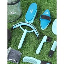 Horse Grooming Brushes Kit 8 Pieces With Organizer Bag Horse Grooming Care Series Horse Brush Sets Blue - Blue - View 4