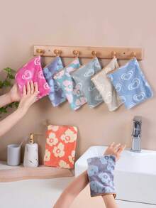 9/3pcs Ultra-Fine Fiber Face Makeup Remover Gloves, Reusable, Water Cleansing Facial Makeup And Impurities, Finger Towel, Sweat Wipe Gloves, Absorbent And Soft - Multicolor - View 3